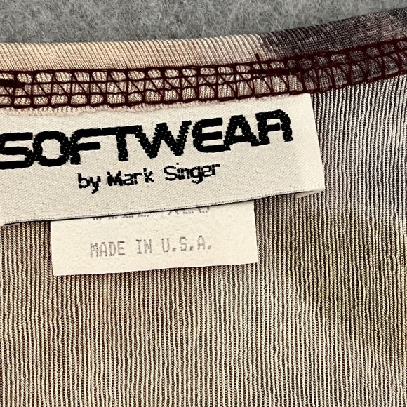 Softwear Mark Singer 2 Piece Cardigan Set Sz XL Multi Color Floral Slinky Work - Picture 14 of 15